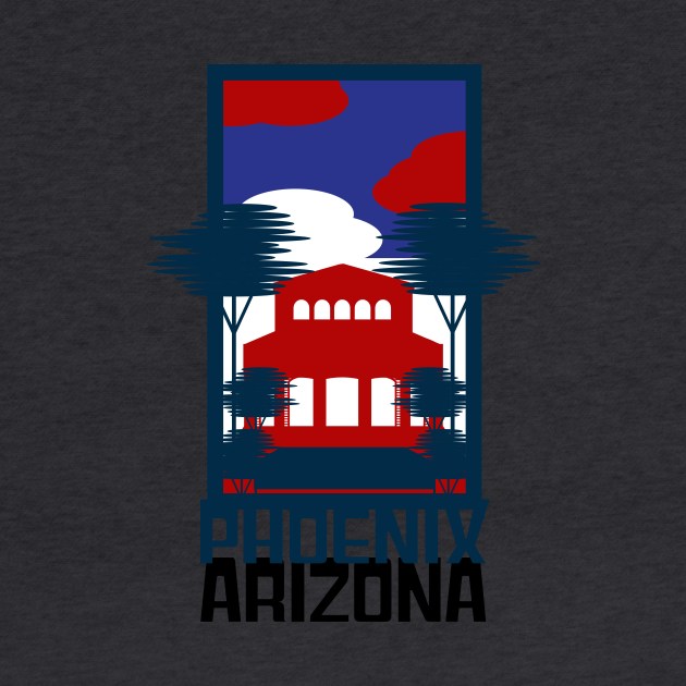 Phoenix, Arizona Skyline T-Shirt by Clever City Creations